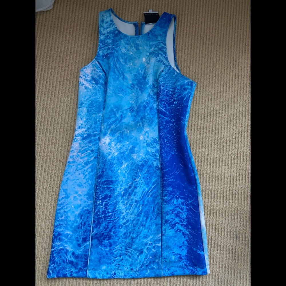 Blue pool pattern dress